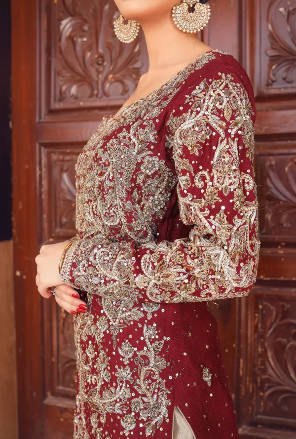 HOT RED HAND WORK SHIRT - Image 4