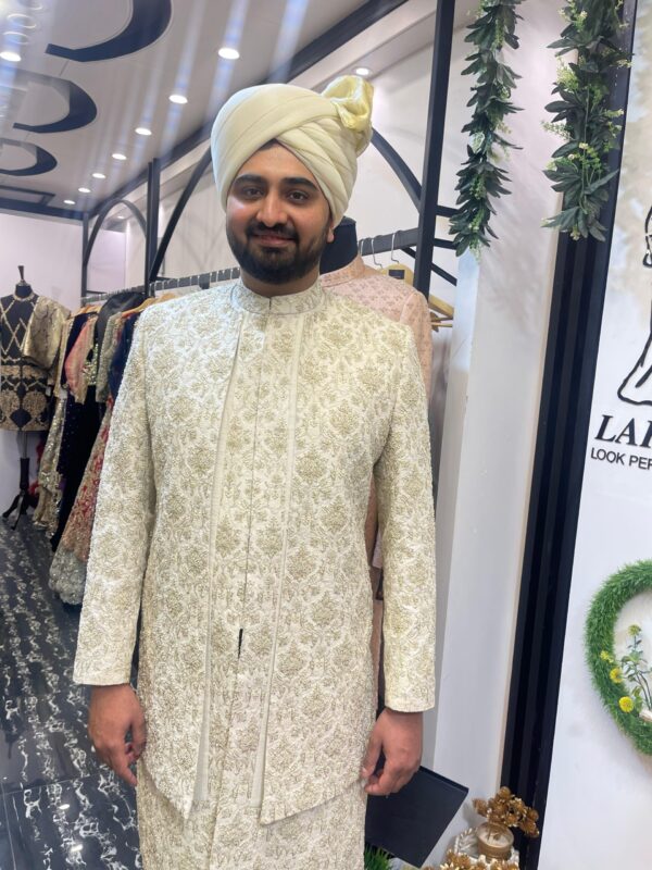 Off white Sherwani - Image 3