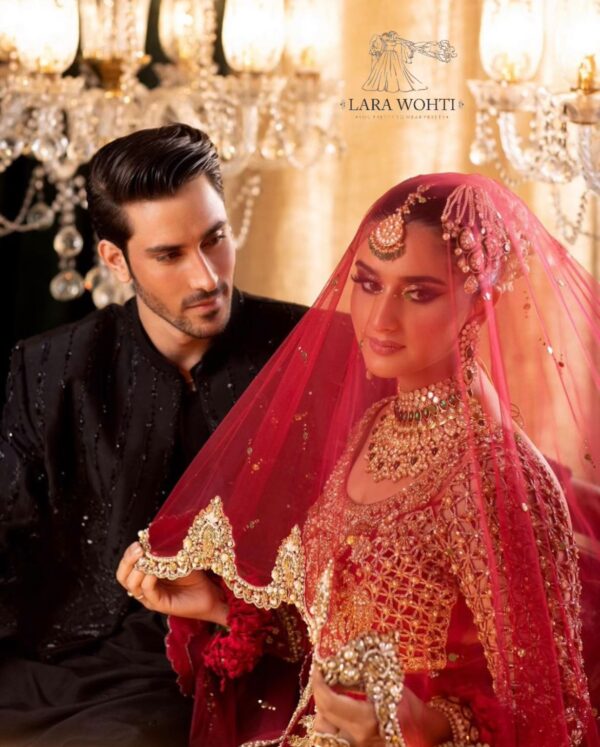 Classic Red bridal Lehenga - Image 4