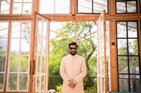 Off White Sherwani - Image 4